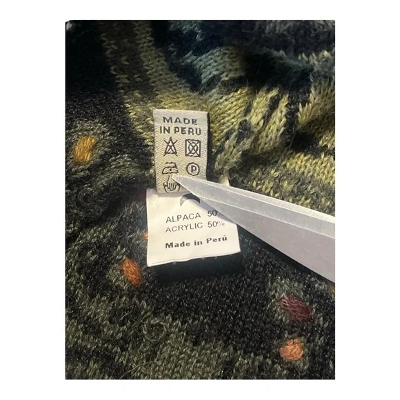 Peruvian Link Alpaca Collection Button Down Cardigan Size S Cottagecore Boho SE1 - Picture 4 of 5